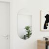 vidaXL Mirror Transparent Glass Medium Minimalist Mirror Oblong