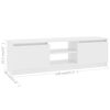 vidaXL TV Stand White 47.2"x11.8"x14" Engineered Wood