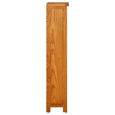 vidaXL 4-Tier Bookcase 17.7"x8.7"x43.3" Solid Oak Wood