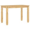 vidaXL Dining Table Honey Solid Pine Wood 44.1 in x 23.6 in x 29.5 in
