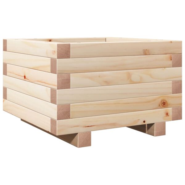 vidaXL Garden Planter Natural wood Solid pinewood Medium Durable