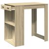 vidaXL Bar Table Sonoma Oak Engineered Wood Tall Bar Table Rectangular
