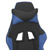 vidaXL Gaming Chair Black and Blue Faux Leather, Metal, Plywood