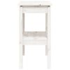 vidaXL Console Table White Solid Pinewood Medium Storage Console Table