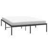 vidaXL Bed Frame Black Powder-Coated Steel Full Bed Frame Rectangular