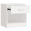 vidaXL Bedside Cabinet Set of 2 White Engineered Wood, MDF Medium