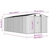 vidaXL Garden Shed Anthracite Galvanized Steel Large Garden Shed