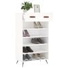 vidaXL Shoe Cabinet White Engineered wood, iron, faux leather Standard