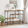 vidaXL Console Table with Shelf with Storage Old wood 100 x 35 x 75 cm