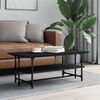 vidaXL Coffee Table Black Engineered wood, metal Medium Coffee Table
