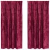 vidaXL Velvet Curtains 2 pcs Wine red 68.90 x 55.12 in Velvet