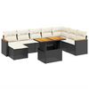 vidaXL Garden Sofa Set Black PE rattan Large Modular Garden Sofa Set