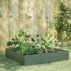 vidaXL Garden Raised Bed Olive green Steel Medium Decorative Inlays