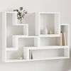 vidaXL Wall Shelf White Engineered Wood 37.8 x 4.7 x 25.2 in