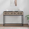 vidaXL Console Table Black Engineered wood, iron Narrow Console Table