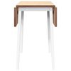 vidaXL Dining Table White Solid Wood Rubber