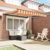 vidaXL Retractable Awning Manual Yellow and Orange 118.11 x 98.43 in