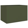 vidaXL Planter Olive Green Cold-rolled Steel Medium Durable Planter