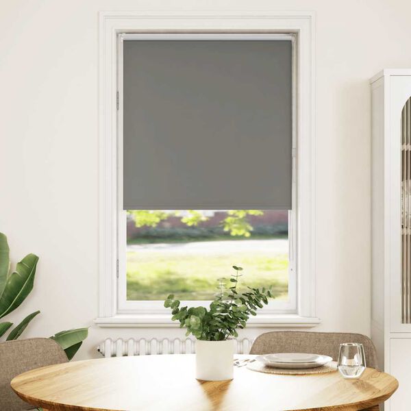 vidaXL Roller Blind Gray 100% polyester 29.5 x 51.2 in