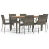 vidaXL Garden Dining Set Gray, Dark Gray