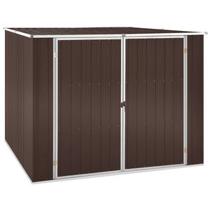 vidaXL Garden Shed Brown Galvanized Steel 76.8x78.0x62.6 in Garden Shed
