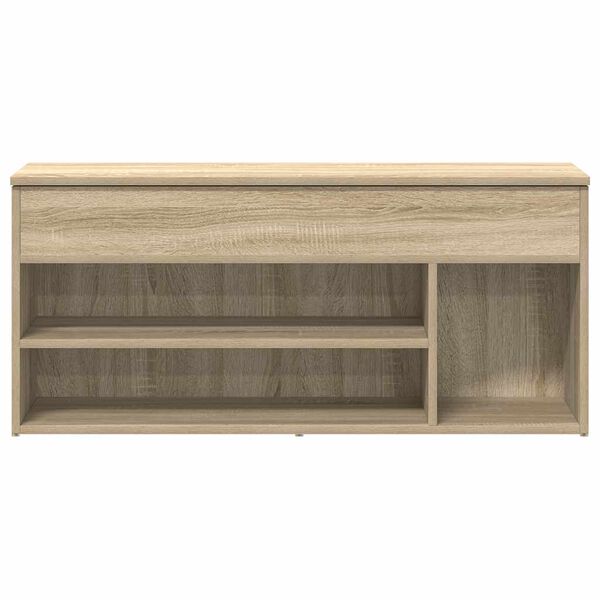 vidaXL Shoe Bench Sonoma oak Engineered wood Standard Shoe Bench
