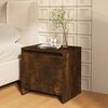 vidaXL Bedside Cabinet Set of 2 Smoked Oak Engineered Wood Medium