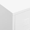vidaXL Drawer Cabinet White Metal Medium Drawer Cabinet Rectangular