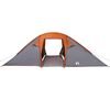 vidaXL Tunnel tent Grey and Orange 200.79 x 94.49 x 61.42 in Taffeta