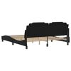 vidaXL Bed Frame "Viana" without Mattress Black 72"x83.9"Faux Leather