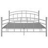vidaXL Bed Frame Grey Powder-coated metal Full Durable Bed Frame