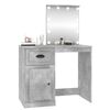 vidaXL Dressing Table Concrete gray Engineered wood, acrylic Medium