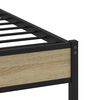 vidaXL Bed Frame Sonoma Oak Steel, Engineered wood Small Double