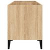 vidaXL Record Cabinet Sonoma Oak Engineered Wood, Metal Medium