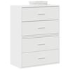 vidaXL Cabinet Set of 2 White Engineered wood Medium Cabinet