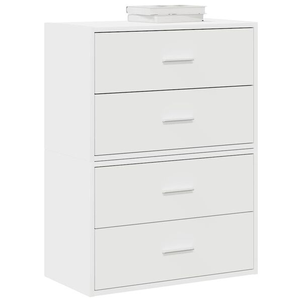 vidaXL Cabinet Set of 2 White Engineered wood Medium Cabinet
