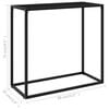 vidaXL Console Table Black Tempered glass Simplistic Console Table