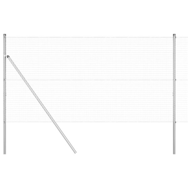 vidaXL Fence Post Silver 32.81 x 4.59 ft (0.98 x 0.98 in mesh) Steel