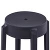 vidaXL Stool Set of 4 Black Polypropylene Medium Stackable Stool