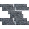 vidaXL Wall Cladding Panels 5 pcs Marble Black 5.4 ft²