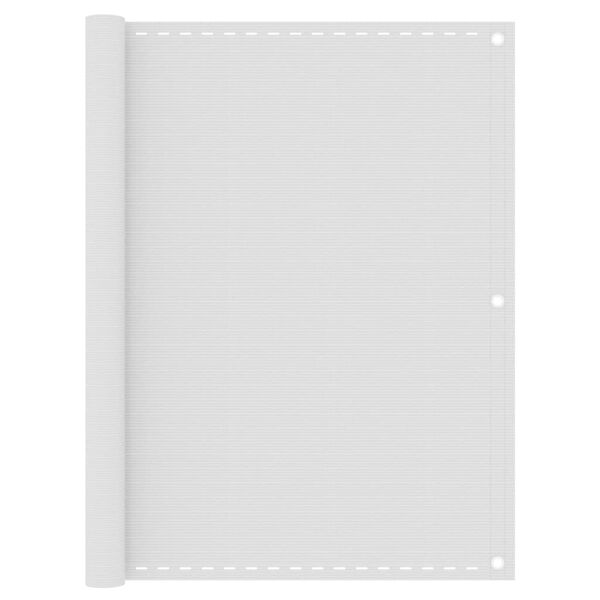 vidaXL Balcony Screen White 47.2x236.2" HDPE