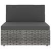 vidaXL Garden Sofa Gray and anthracite