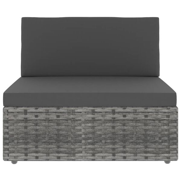vidaXL Garden Sofa Gray and anthracite