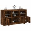 vidaXL Sideboard Smoked oak Engineered wood, glass