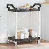 vidaXL 2-Tier Trolley Black 31.9"x16.1"x36.2" Aluminum