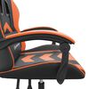 vidaXL Gaming Chair Black and Orange Faux Leather