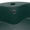 vidaXL Luxury Wash Basin with Overflow Matt Dark Green 14.2x5.1" Ceramic