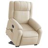 vidaXL Stand up Massage Recliner Chair Cream Fabric