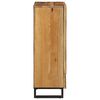 vidaXL Highboard Rough Mango, Steel Solid Rough Mango Wood, Steel Tall