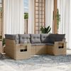 vidaXL Garden Sofa Set Beige, Light Grey